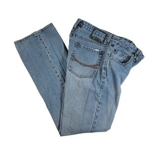 Vtg Plugg Jeans Mens 32x34 Blue Bootcut Straight Leg Cotton Denim